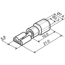 Коннекторы FDD2-250 6,35x0,5/0,8 (100 шт.)