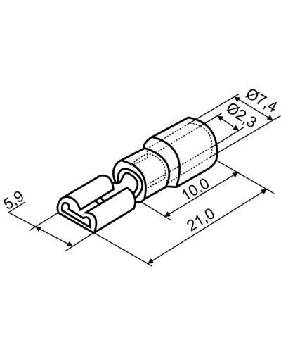 Конектори FDD2-250 6,35x0,5/0,8 (100 шт.)