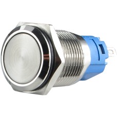 TYJ 16-311 Кнопка металлическая плоская с фикс., 1NO+1NC.
