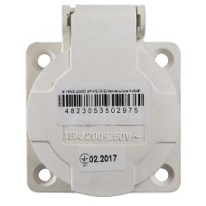 Розетка (гнездо) врезная ГВ 16А/2 (220В) 2Р+РЭ (312) белая