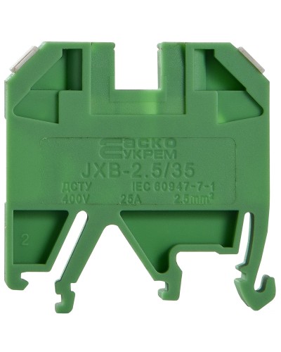 Клеммник JXB 2,5/35 зеленый