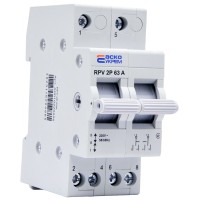 Ручной переключатель ввода (I-0-II) RPV 2P 63A АСКО