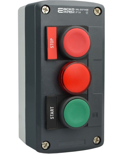 XAL-D371H29 Пост трехместный "Старт-Стоп-Сигнальная арм."