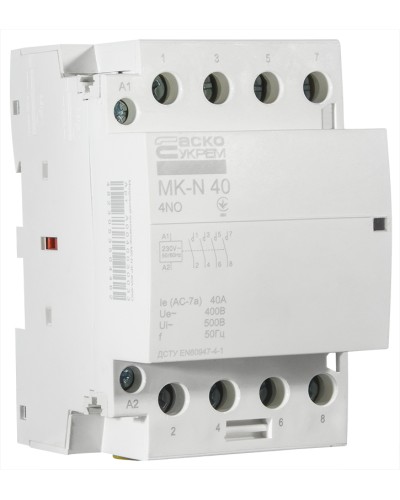 Модульный контактор MK-N 4P 40A 4NO 220V