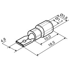 Коннекторы МDD1,25-187 4,75x0,5/0,8 (100 шт.)