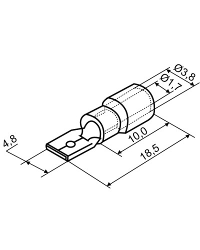 Коннекторы МDD1,25-187 4,75x0,5/0,8 (100 шт.)