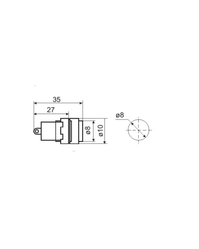 Сигнальна арматура AD22E-8DS червона 24V АC/DC