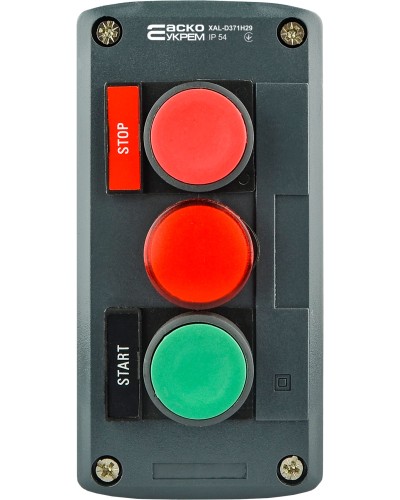 XAL-D371H29 Пост трехместный "Старт-Стоп-Сигнальная арм."