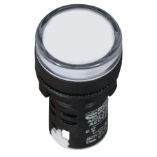 Сигнальная арматура AD22-22DS белая 12V АC/DC