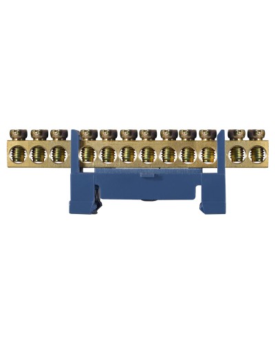 BC-512 6х9 12 отв. Нулевая шина с изолятором на Din-рейке