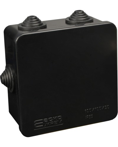 Распределительная коробка серии UAtmo Jet Black 100*100*50 (уп. 20шт)