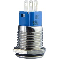 TYJ 16-311 Кнопка металлическая плоская с фикс., 1NO+1NC.