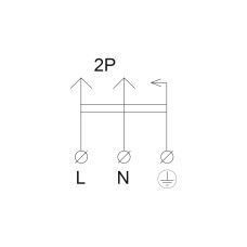 Вилка каучуковая стандартная 2Р+PE 16А IP44