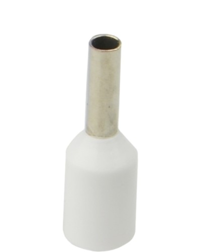 Наконечники трубчасті НТ 0,75-06 білі (100шт.)
