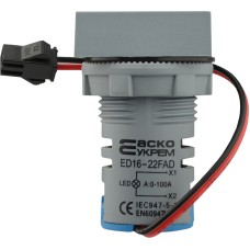 Квадратный цифровой измеритель тока ED16-22FAD 0-100A (синий)