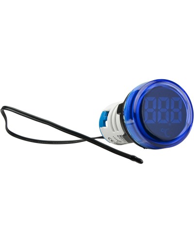 Круглий цифровий вимірювач температури ED16-22WD -25С - 150С (синій)