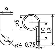 CHS 3/16R Скоба кабельная (100 шт.)