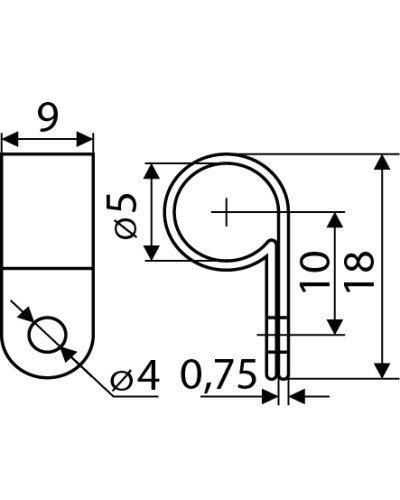 CHS 3/16R Скоба кабельная (100 шт.)