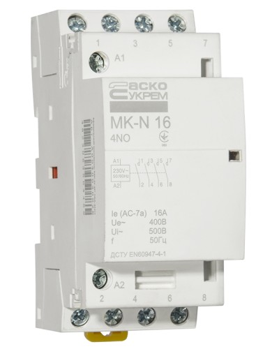 Модульный контактор MK-N 4P 16A 4NO 220V