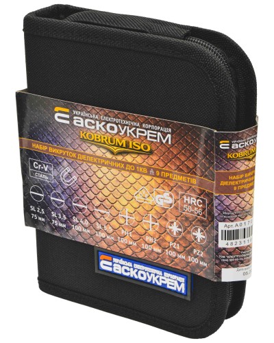 Набор диэлектрических отверток до 1кВ ACKO KOBRUM ISO CR-V (9шт)