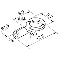 Наконечники под винт с изоляцией RV 1,25-3,7 (100 шт.)