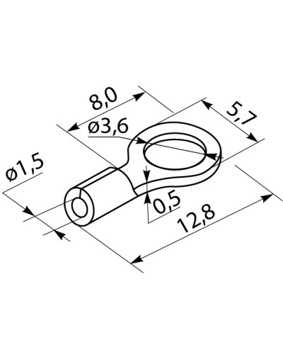 Наконечники под винт с изоляцией RV 1,25-3,7 (100 шт.)