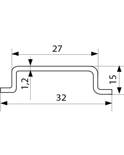 Din-рейка TH(TS)-35-1,5 (1м/шт)
