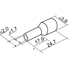 Наконечники трубчатые НТ 1,5-18 черные (100шт)