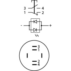 TYJ 22-271 Кнопка металлическая плоская с подсветкой, 1NO+1NC, желтая 220V.