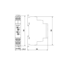 Реле времени асимметричного цикла NTE9-S2 AC/DC 12-240V