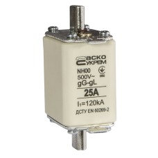 Предохранитель ножевой с плавкой вставкой NH00 25A gG