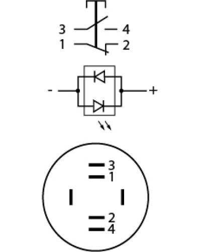 TYJ 22-271 Кнопка металева пласка з підсвічуванням, 1NO+1NC, червона 24V.