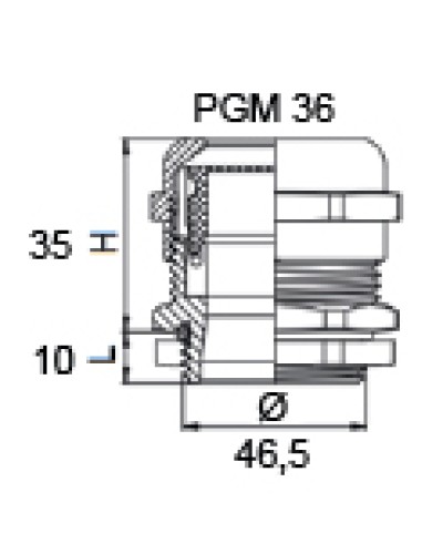 Сальник металлический PGM 36