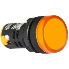 Сигнальная арматура AD22-22DS желтая 12V АC/DC