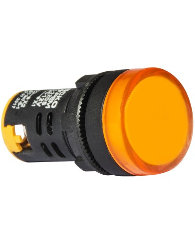 Сигнальна арматура AD22-22DS жовта 12V АC/DC