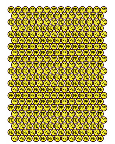 Наклейки "Знак "защитное заземление" PE"