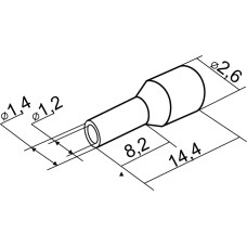 Наконечники трубчатые НТ 0,75-08 красные (100шт)