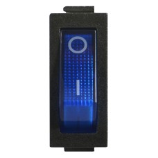 KCD3-101N BL/B 220V Переключатель 1 клав. синий с подсветкой