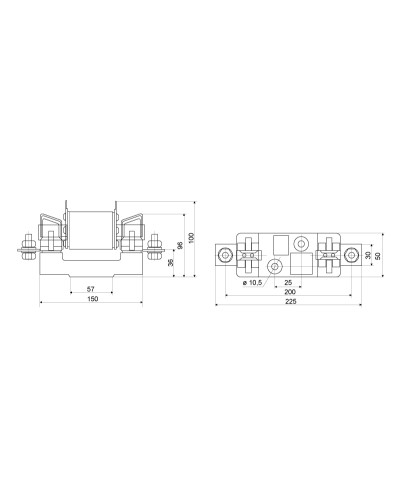 Тримач запобіжників NH2 (max. 250-400A) білий