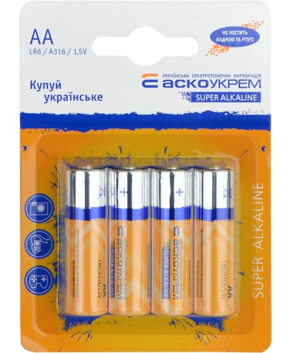 Батарейка лужна AА.LR6.BL4 (blister 4)