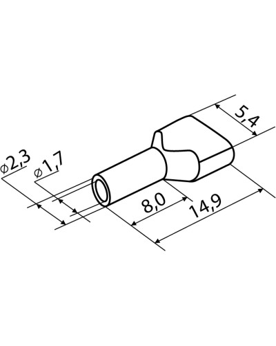 Наконечники трубчатые ТО 1,0-08 красные (100 шт.)