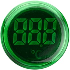 Круглый цифровой измеритель температуры ED16-22WD -25С – 150С (зеленый)