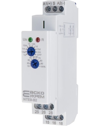 Реле задержки времени отключения NTE9-B2 AC/DC 12-240V