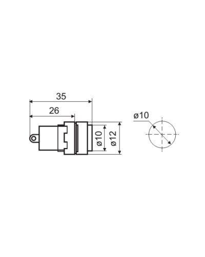 Сигнальна арматура AD22E-10DS зелена 24V АC/DC
