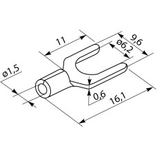 Кабельные наконечники SV 1,25-6 (100 шт.)