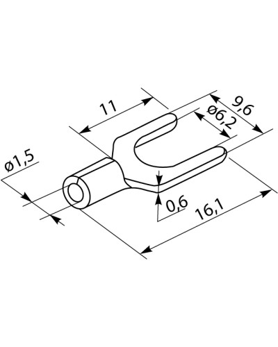 Кабельные наконечники SV 1,25-6 (100 шт.)