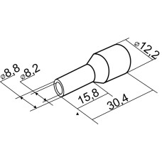 Наконечники трубчатые НТ 35,0-16 красные (100 шт.)