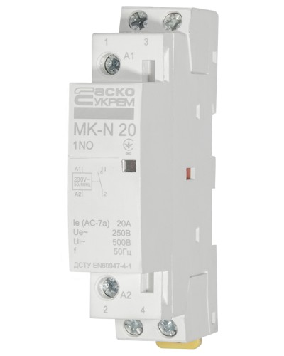 Модульный контактор MK-N 1P 20A 1NO 220V