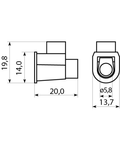 Клеммник конечный 6 мм Т-1 (100шт.)
