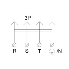 Вилка каучуковая 3Р+РЭ 25А IP44